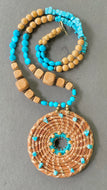 ARTIST CORNER Handmade Pinestraw Pendant Jewelry by Elaine Tanner