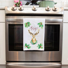 Load image into Gallery viewer, ARTIST CORNER Holiday Flour Sack Tea Towel
