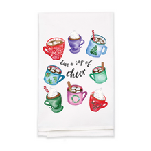 Load image into Gallery viewer, ARTIST CORNER Holiday Flour Sack Tea Towel
